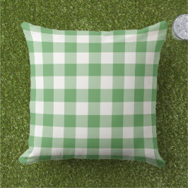 Klassiek groen wit geruit gingham ruit buitenkussen