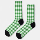 Klassiek groen-wit geruit patroon sokken (Links)