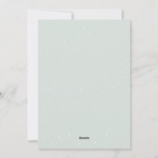 Klassiek groen wit sneeuwdorp Vrolijk kerstfeest Feestdagenkaart (Achterkant)