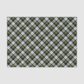 Klassiek groen wit zwart geruit check patroon tissuepapier (Voorkant)