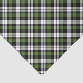 Klassiek groen wit zwart geruit check patroon tissuepapier (Detail)