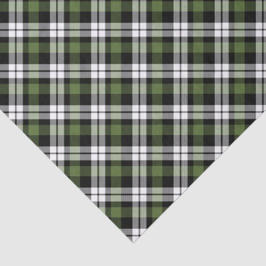 Klassiek groen wit zwart geruit check patroon tissuepapier (Detail)