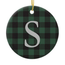 Klassiek groen zwart Buffalo Tartan Plaid Monogram