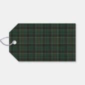 Klassiek groene ruit Kerstmis Cadeaulabel (Achterkant Horizontaal)