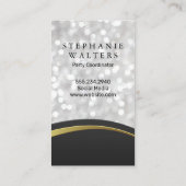 Klassiek groot monogram | Bokeh | Golfontwerp Visitekaartje (Achterkant)