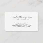 Klassiek groot monogram / zwart met lijnen visitekaartje (Achterkant)