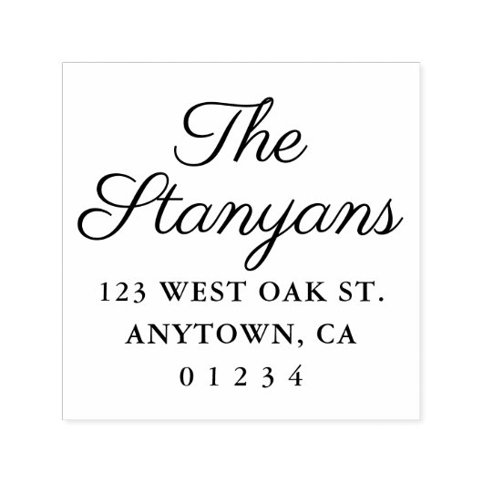 Klassiek groot naamschrift | Retouradresstempel Zelfinktende Stempel (Design)