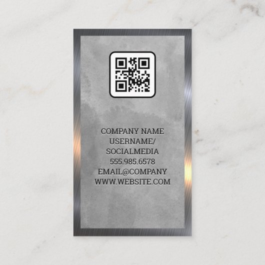 Klassiek | Haar Knipapparaten en Scharen | QR Code Visitekaartje (Achterkant)