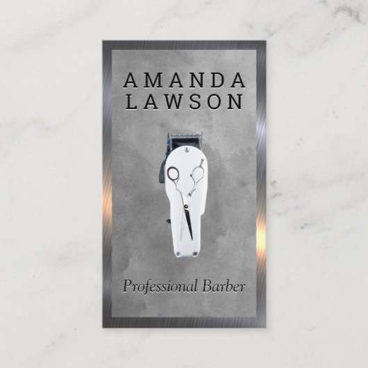 Klassiek | Haar Knipapparaten en Scharen | QR Code Visitekaartje (Voorkant)