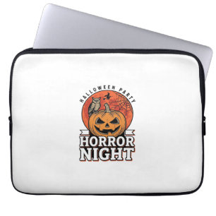 Klassiek Halloween Horror Night Pompoen Shirt Ontw Laptop Sleeve