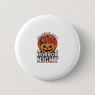 Klassiek Halloween Horror Night Pompoen Shirt Ontw Ronde Button 5,7 Cm