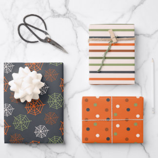 Klassiek halloween patroon inpakpapier vel