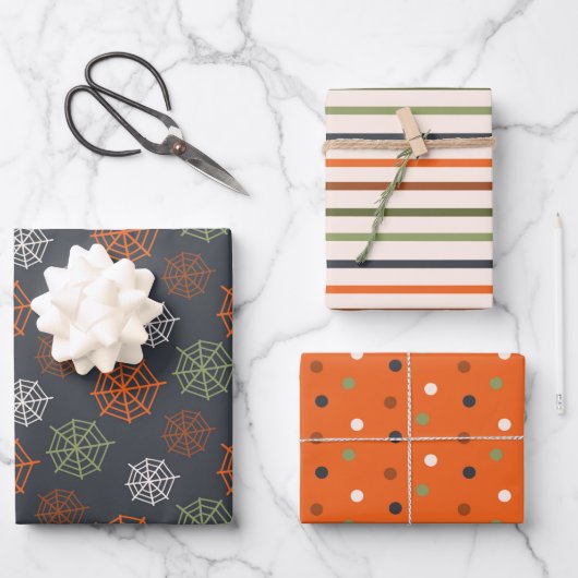 Klassiek halloween patroon inpakpapier vel (Voorkant)