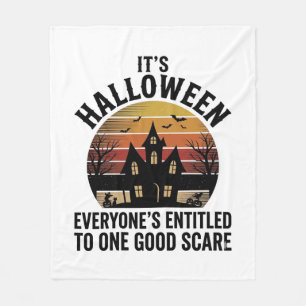 Klassiek Halloween Spokenhuis Goed Schrik T-shirt_ Fleece Deken