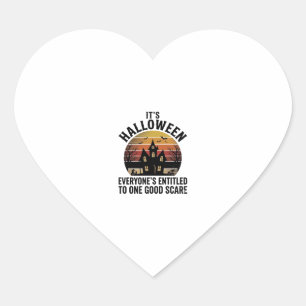 Klassiek Halloween Spokenhuis Goed Schrik T-shirt_ Hart Sticker