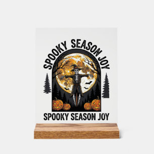 Klassiek Halloween T-shirt met Vogelverschrikker M Acryl Bord