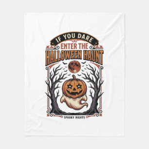 Klassiek Halloween T-shirt Spookachtige Gegraveerd Fleece Deken