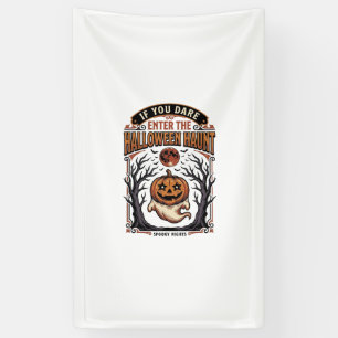 Klassiek Halloween T-shirt Spookachtige Gegraveerd Spandoek