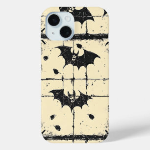 Klassiek Halloween Vleermuis Vluchtpatroon iPhone 15 Case