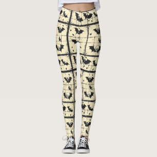 Klassiek Halloween Vleermuis Vluchtpatroon Leggings