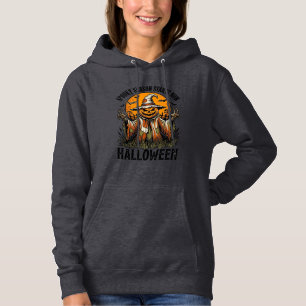Klassiek Halloween Vogelverschrikker Pompoen Heks Hoodie