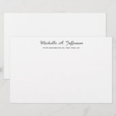 Klassiek Handgeschreven Creatief Trend Wit Briefpapier (Voorkant / Achterkant)