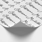 Klassiek Handgeschreven Creatief Trendy Wit Cadeaupapier (Hoek)