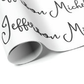 Klassiek Handgeschreven Creatief Trendy Wit Cadeaupapier (Rol Hoek)