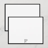 Klassiek handgeschreven tekstschrift Elegant monog Notitiekaartje (Voorkant / Achterkant)