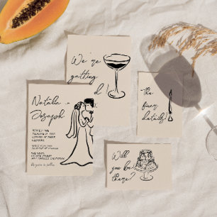 Klassiek handgetekend koppel Oude Rijkdom Retro T Kaart