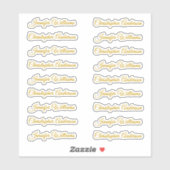 Klassiek handschrift 18 gastnamen - Goud Sticker (Vel)