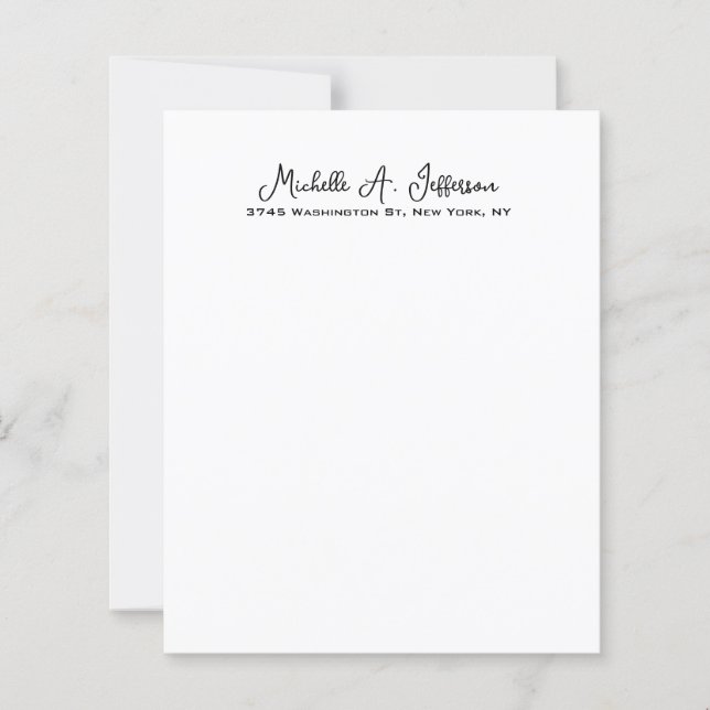 Klassiek handschrift Creatief Trendy Papieren Blad (Voorkant)