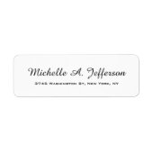 Klassiek Handschrift Creatief Trendy Wit Etiket (Voorkant)