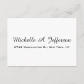 Klassiek Handschrift Creatief Trendy Wit Informatiekaartje (Voorkant)