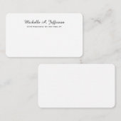 Klassiek Handschrift Creatief Trendy Wit Notitiekaartje (Voorkant / Achterkant)