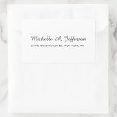 Klassiek Handschrift Creatief Trendy Wit Rechthoekige Sticker (Tas)