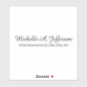 Klassiek Handschrift Creatief Trendy Wit Sticker