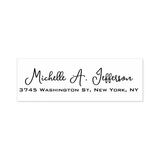 Klassiek Handschrift Creatief Trendy Wit Zelfinktende Stempel (Design)
