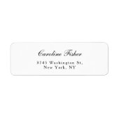 Klassiek handschrift eenvoudig wit etiket (Voorkant)