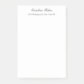 Klassiek handschrift eenvoudig wit post-it® notes (Voorkant)