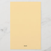 Klassiek handschrift Elegante naam Beige kleur Briefpapier (Achterkant)