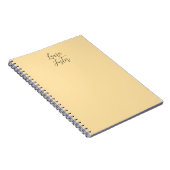 Klassiek handschrift Elegante naam Beige kleur Notitieboek (Rechterzijde)