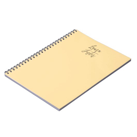 Klassiek handschrift Elegante naam Beige kleur Notitieboek (Linkerzijde)