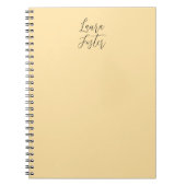 Klassiek handschrift Elegante naam Beige kleur Notitieboek (Voorkant)
