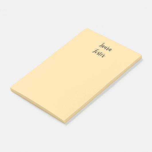 Klassiek handschrift Elegante naam Beige kleur Post-it® Notes (Schuin)