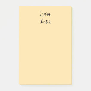 Klassiek handschrift Elegante naam Beige kleur Post-it® Notes