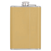 Klassiek Handschrift Elegante Naam Gouden Kleur Heupfles (Achterkant)