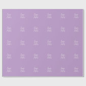 Klassiek handschrift Elegante naam Lila kleur Cadeaupapier (Vlak)