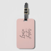 Klassiek handschrift Elegante naam Roos Goud Bagagelabel (Voorkant (verticaal))