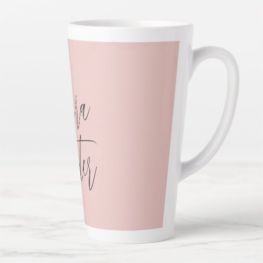 Klassiek handschrift Elegante naam Roos Goud Latte Mok (Rechts)